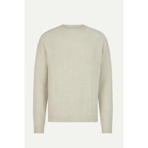 NEW LE KASHA men's gstaad lightweight cashmere sweater in mid grey pebble